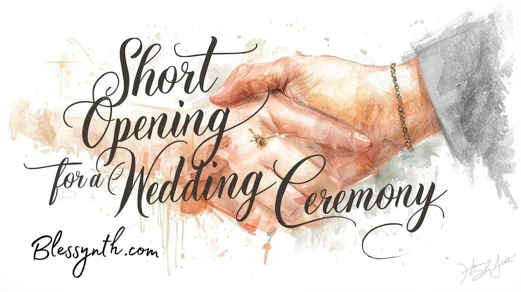 Short Opening Prayer for a Wedding Ceremony