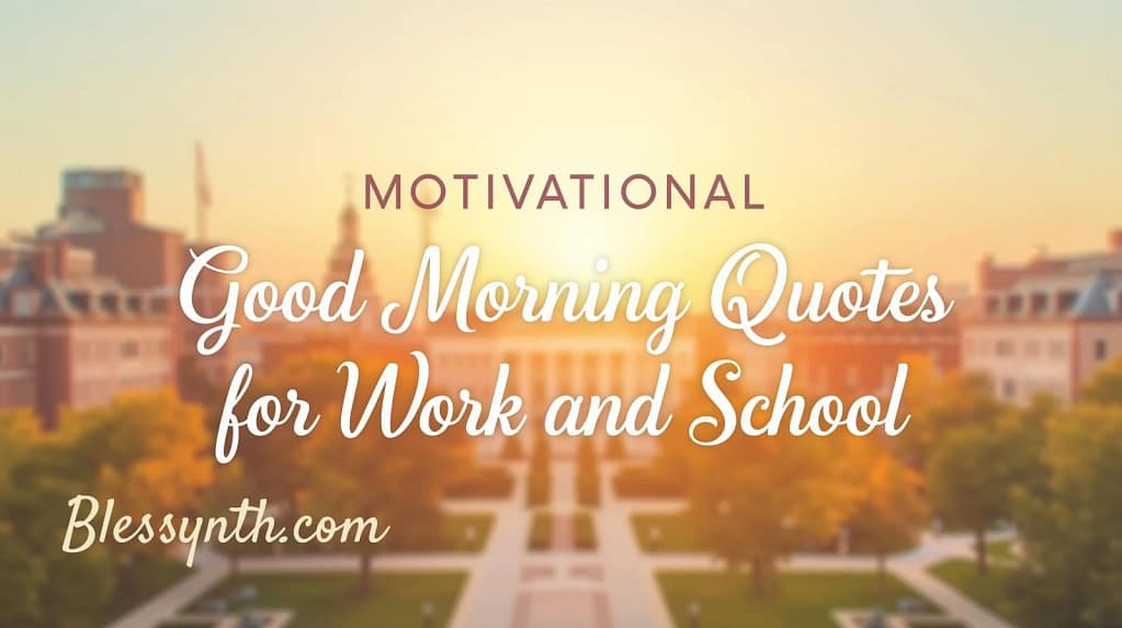 Motivational Good Morning Quotes for Work and School