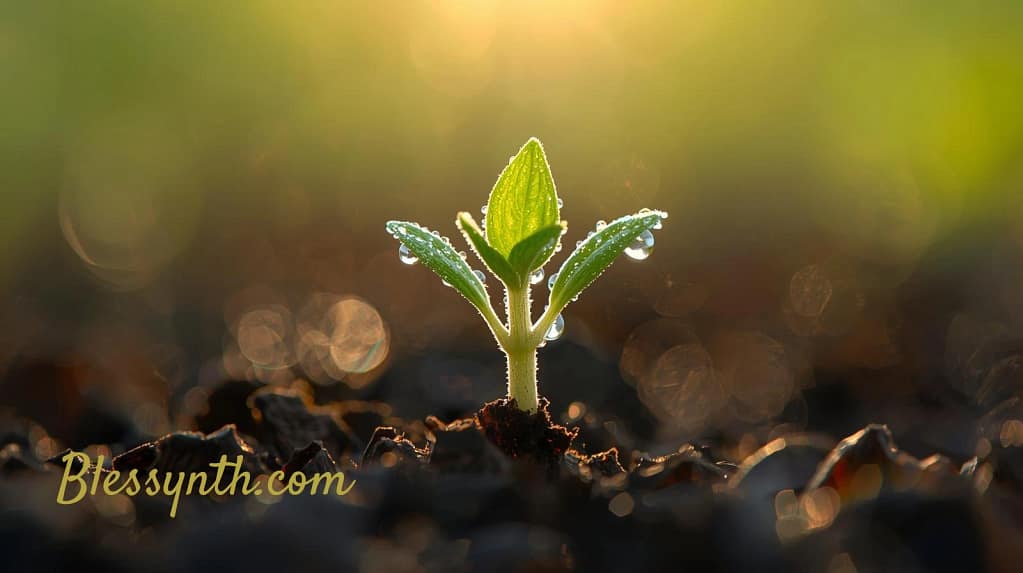 Image Caption: "Good morning! Just like this little plant, you are growing and blooming every single day."