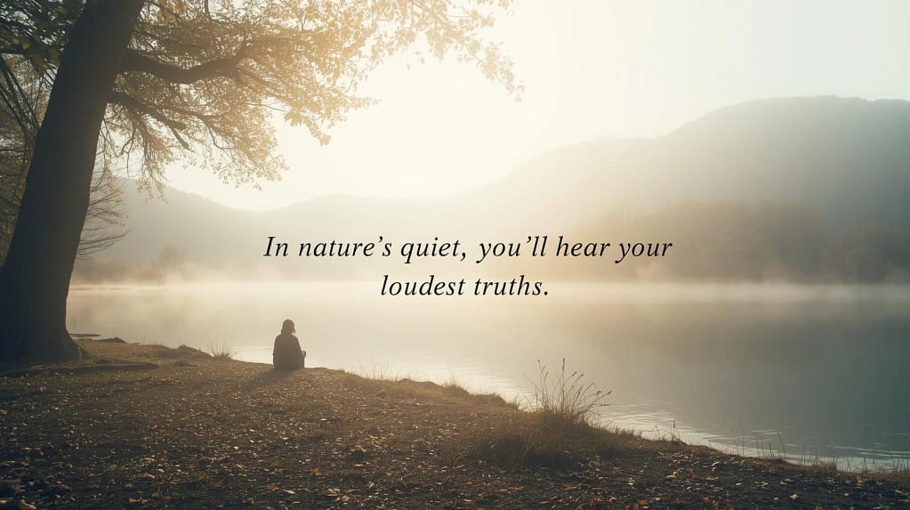“In nature’s quiet, you’ll hear your heart’s loudest truths.”