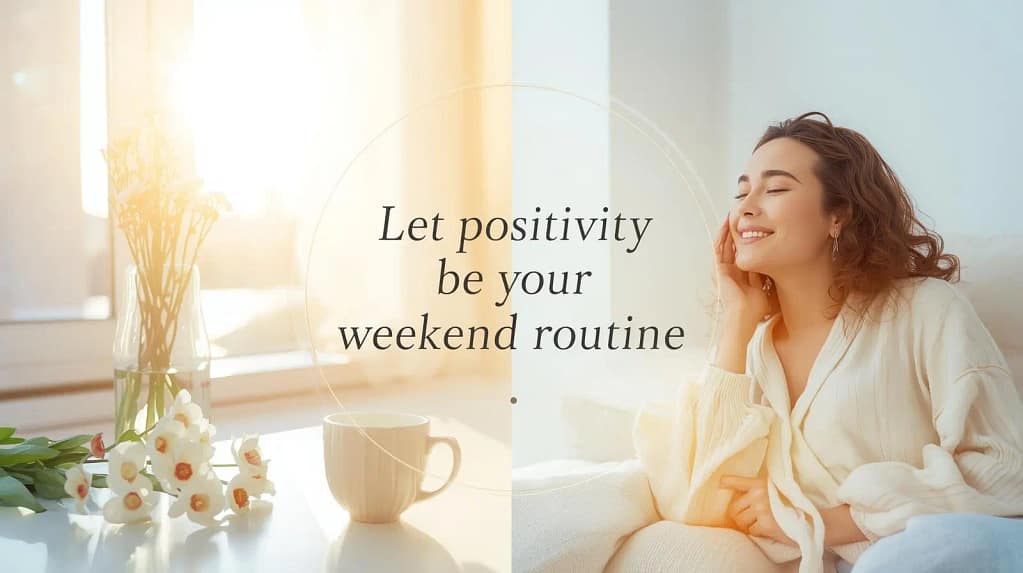 Let positivity be your weekend routine.