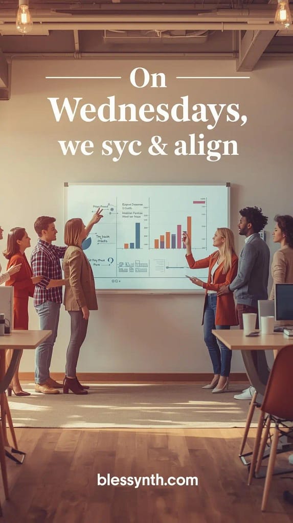 "On Wednesdays, successful teams synchronize their efforts and align their rhythms." – Unknown